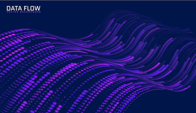 Vector big data visualization illustrating statistical methods digital analysis fractal matrix pattern