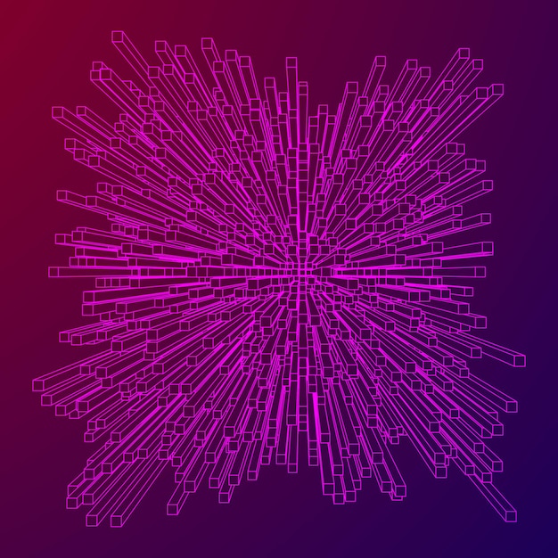 Vector big data visualization machine learning algorithms analysis of information visual data infographics ...