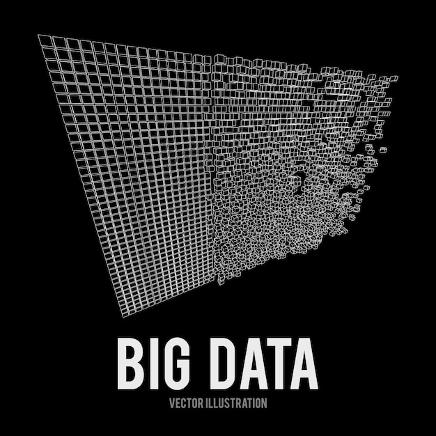 Vector big data visualization machine learning algorithms analysis of information visual data infographics