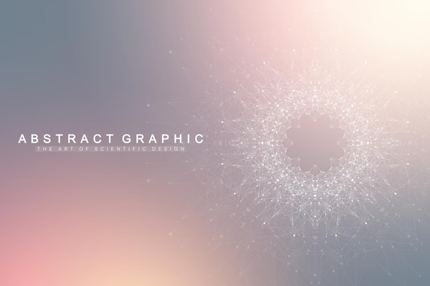 Vector big genomic data visualization background