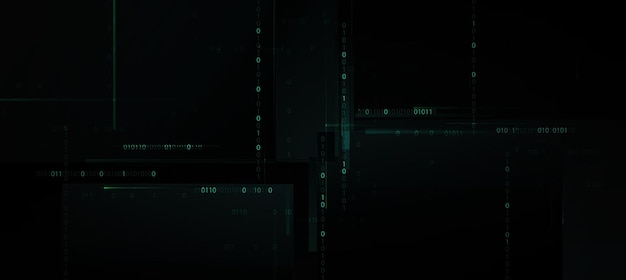 Vector the binary code background and interface elements background