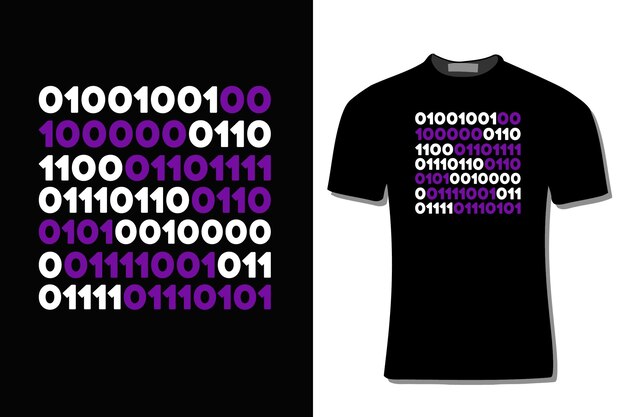 Vector binary code computer programmer design