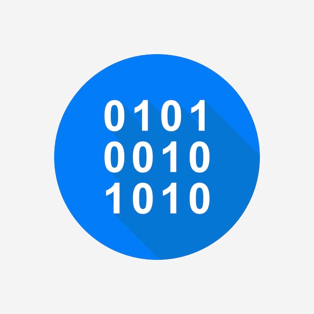 Vector binary code flat vector icon coding concept icon