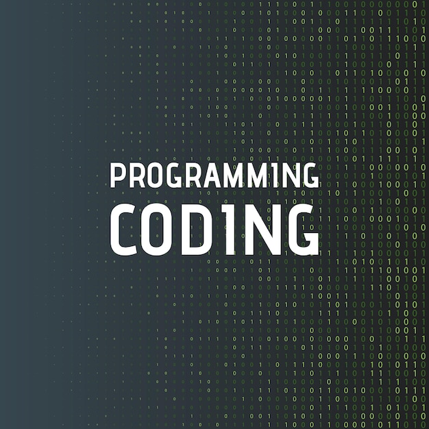 Vector binary code halftone background. zero and one abstract symbols. coding programming concept vector illustration.