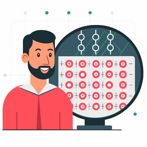 Vector binary code the language of computers explained in an illustrative way