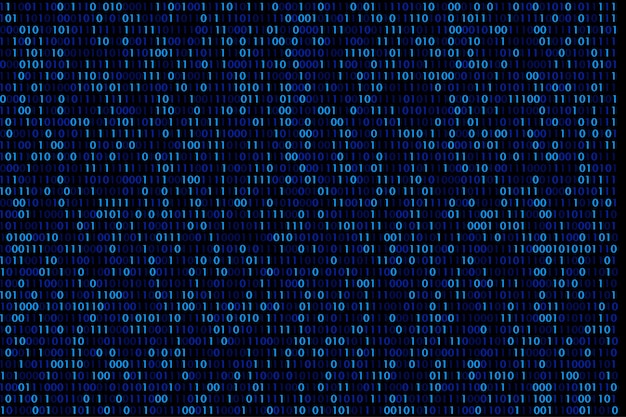 Vector binary code matrix binary words vector background tech data analysis vector background