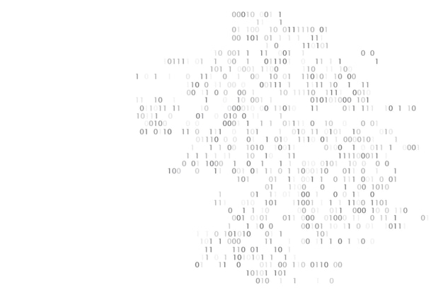 Vector binary code matrix binary words vector background tech data analysis vector background