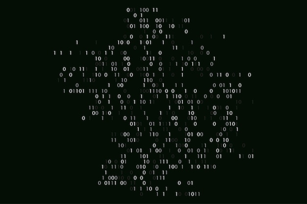 Vector binary code matrix binary words vector background tech data analysis vector background