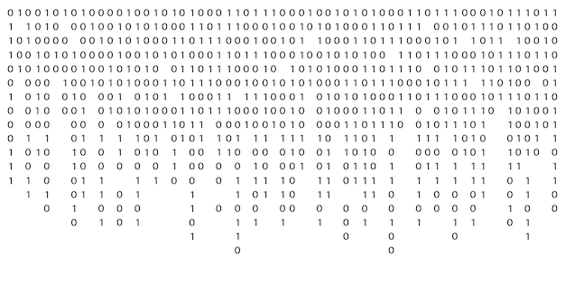 Vector binary code pattern digital binary code background vector