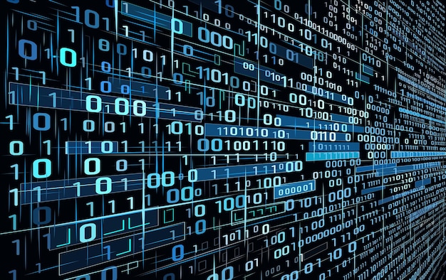 Vector binary code vector background binary zero and one futuristic background for website programming