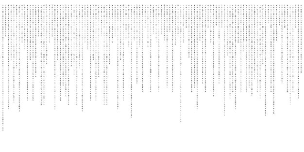 Vector binary code zero one abstract matrix white background with binary computer code