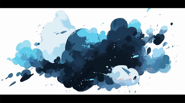 Vector a bird in the clouds