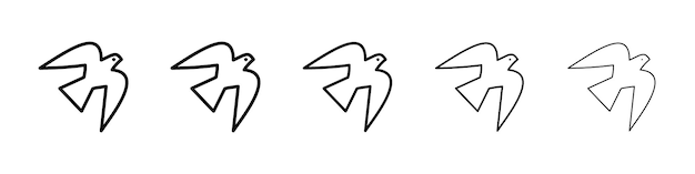 Vector bird icon vector logo sign