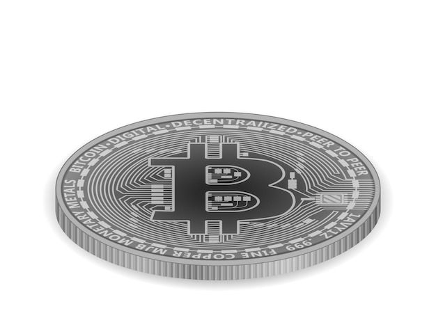 Vector bitcoin coin