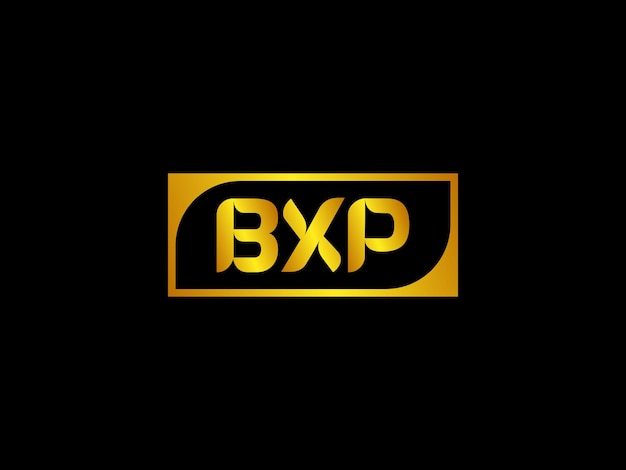 Vector a black background with a gold logo for bp.