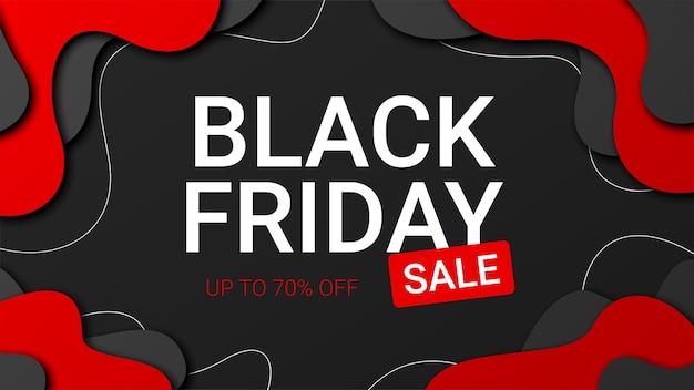 Vector black friday banner design template for promotion 