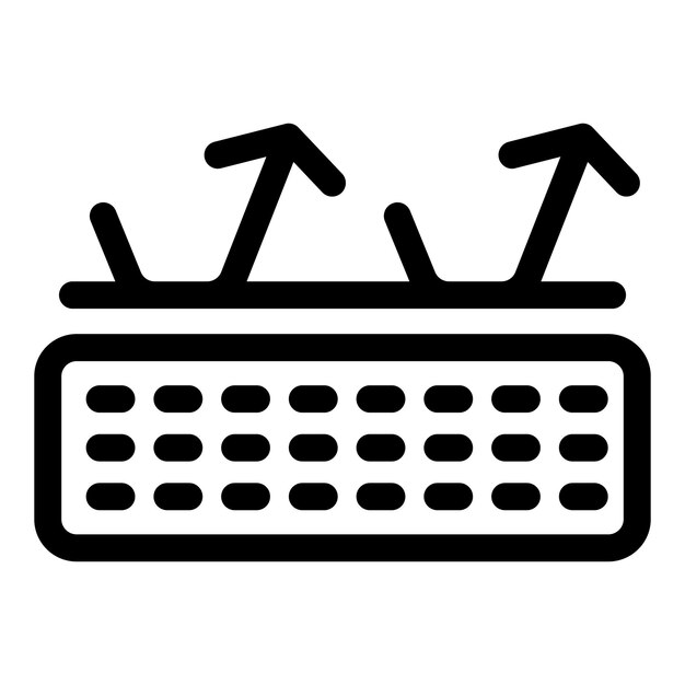 Vector black icon of a breathable material allowing airflow