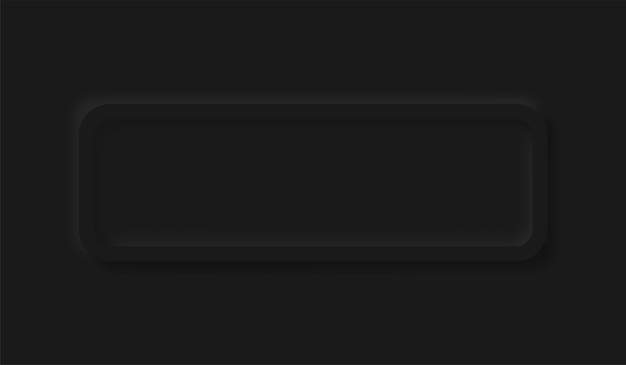 Vector black neumorphism soft ui design for web design, application ui and more, blank button, vector.