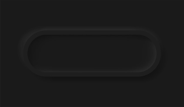 Vector black neumorphism soft ui design for web design, application ui and more, blank button, vector.