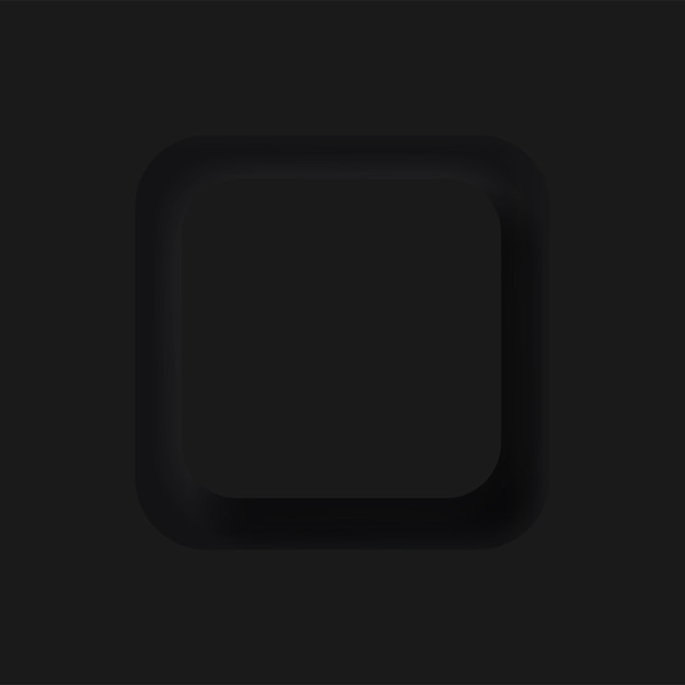 Vector black neumorphism soft ui design for web design, application ui and more, blank button, vector.