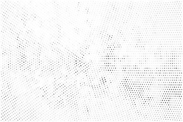 Vector black and white grunge halftone pattern texture background
