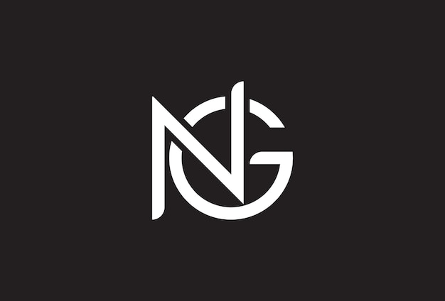 Vector black and white logo with the title'ng '