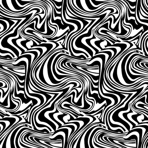 Vector black and white marble liquid vector seamless pattern