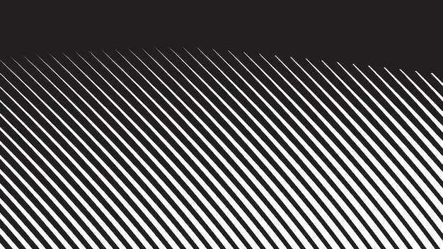 Vector black and white oblique curved lines background vector image for backdrop or presentation