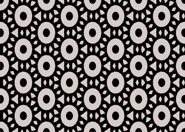 Vector a black and white pattern with circles and dots