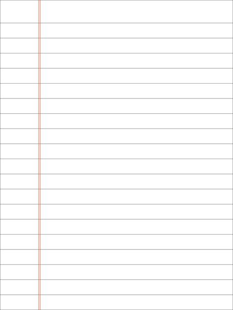 Vector black and white school notebook in the line art