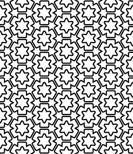 Vector black and white seamless abstract pattern background and backdrop grayscale ornamental design