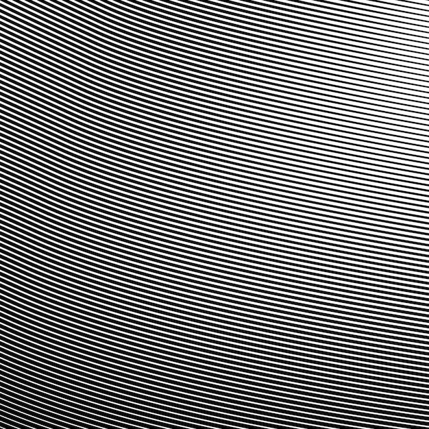Vector black and white stripes curve line pattern vector image