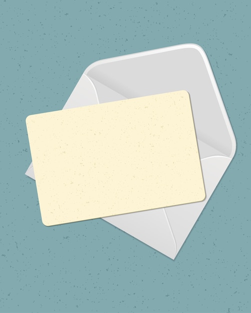 Vector blank paper card and envelope