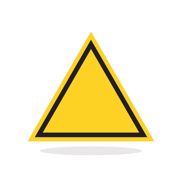 Vector blank warning sign