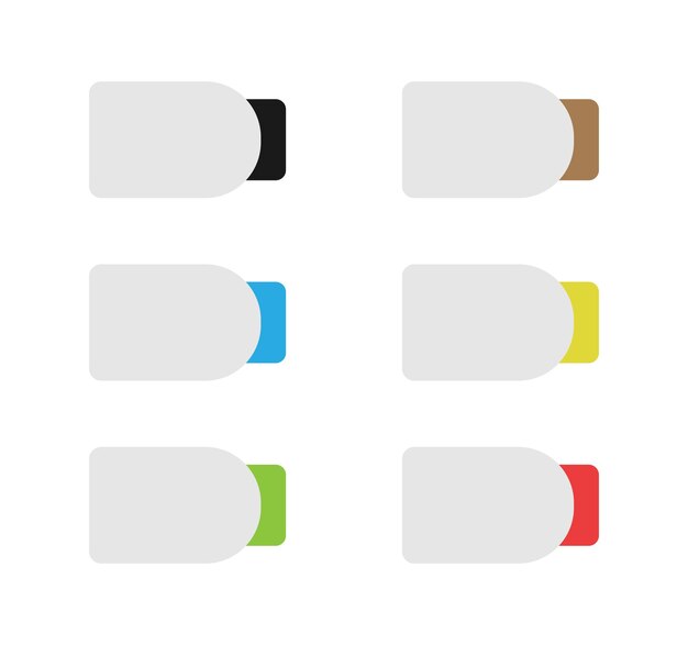 Vector blank white paper price tags or gift tags