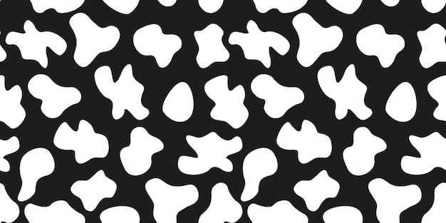 Vector blob shape organic seamless pattern simple contemporary illustration