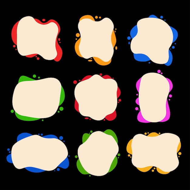 blob text box vector set