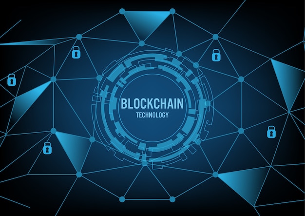 Vector blockchain technology concept