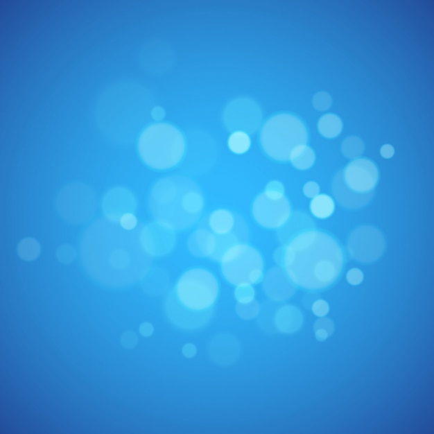 Vector blue background with defocused lights