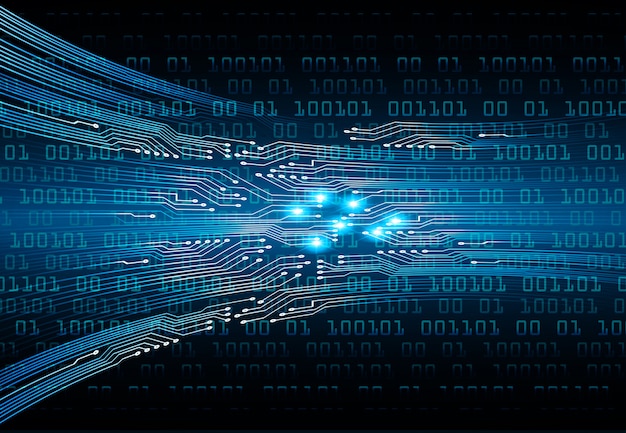 Vector blue cyber circuit future technology concept background