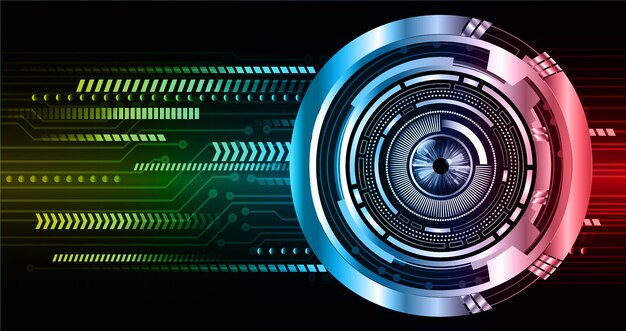 Vector blue cyber circuit future technology concept background