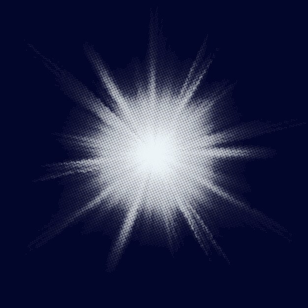 Vector blue halftone blast.
