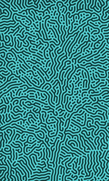 Vector blue irregular organic lines turing pattern background design