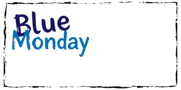 Vector blue monday typography text vector art illustration