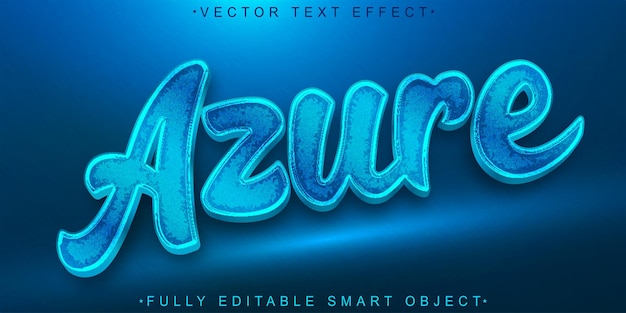 Vector blue sky azure vector fully editable smart object text effect