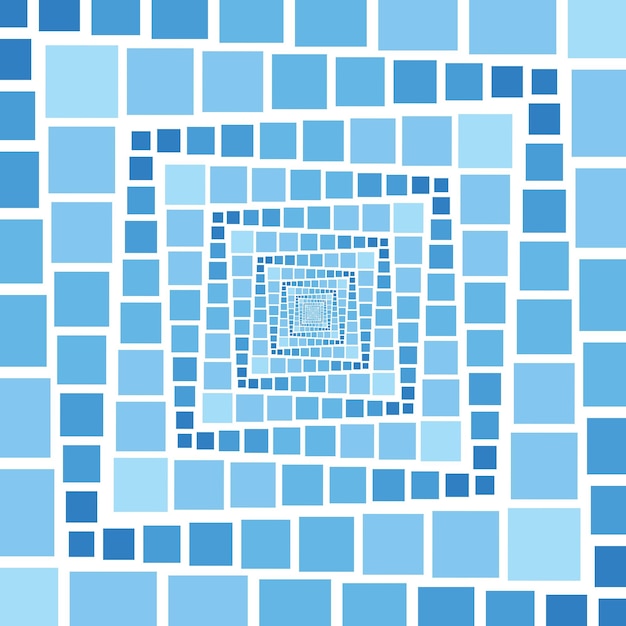 Vector blue square blocks abstract pattern background