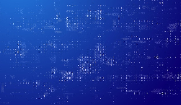 blue technology background binary computer code programming coding hacker concept