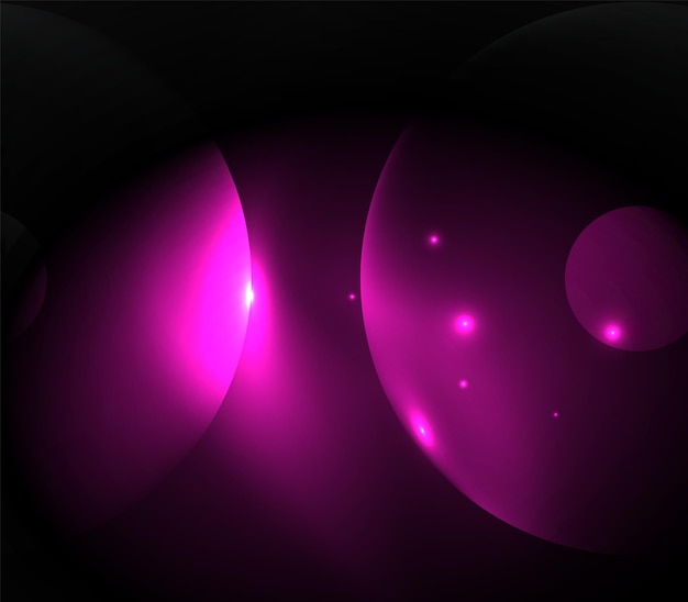 Vector blurred glowing circles digital abstract background vector hitech futuristic template