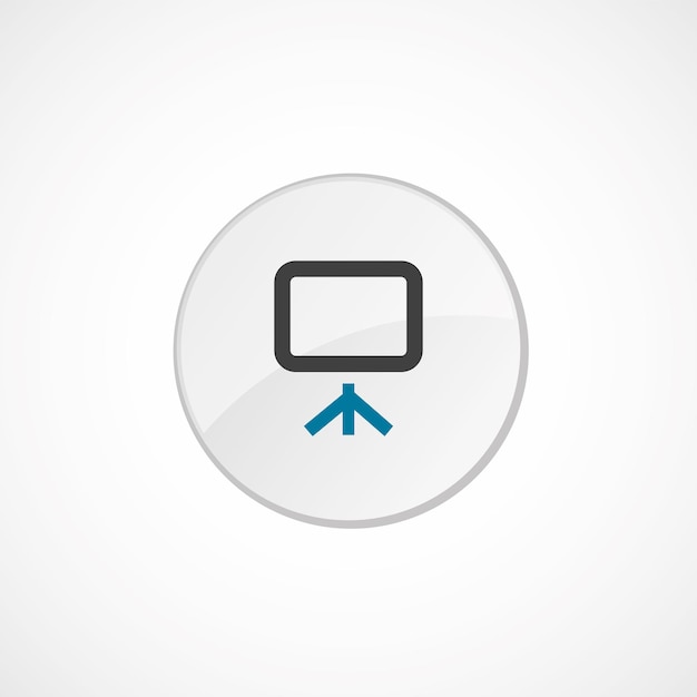 Vector board icon 2 colored, gray and blue, circle badge