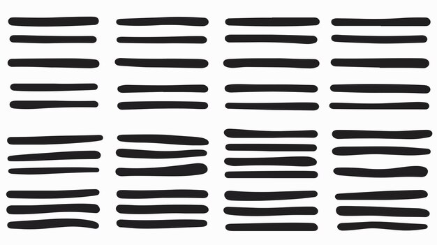 Vector bold black highlighter and underline for professional documents